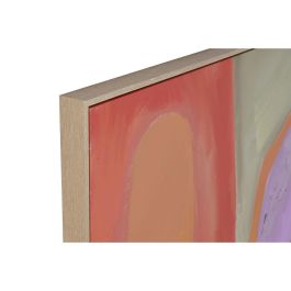 DKD Home Decor Cuadro Urban Lienzo y PS Malva Naranja Moderno 140 x 100 cm (2 Unidades)
