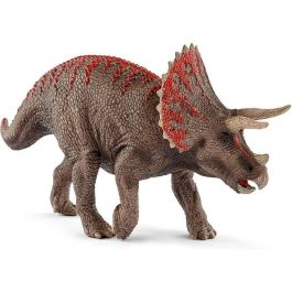 Schleich 15000 Figura Coleccionable Triceratops Dinosaurio Realista Modelada Detalladamente y Pintada a Mano para Juego Educativo Infantil