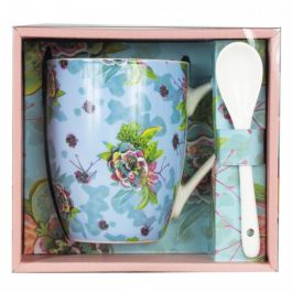 Enesco Taza de Cerámica con Cuchara, Diseño Flores de Michelle Allen para Café o Té Precio: 8.49999953. SKU: B1FPKM3DRC