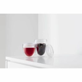 Bodum BOD0699965425944 Juego de 2 Vasos Pavina To Go Plástico Doble Pared Tapa Hermética 20 cl Transparente