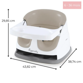 Ingenuity Silla Elevadora 2 en 1 - Gris Perla