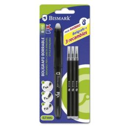 Bismark 329572 Bolígrafo Borrable Tinta Negra con Capuchón y 1 Recambio Negro Precio: 6.59000001. SKU: B1CRVKARF6