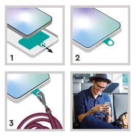 myway colgante universal para fundas cordón rosa