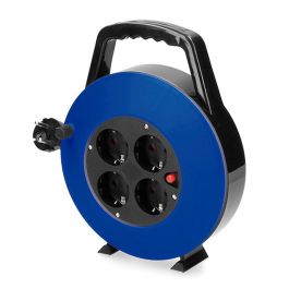 Edm Enrollacables 10 m 3x1 mm 4 tomas schuko t/tl con protector térmico