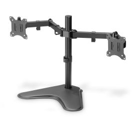DIGITUS DA-90401 Soporte de escritorio para 2 Monitores de 15-32" hasta 8kg por pantalla, Stand Independiente, Negro