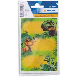 HERMA 1909 Etiquetas Escolares Vario Dino World, Adhesivas Permanentes, Dinosaurio Multicolor, 35x76mm, 9 Unidades Precio: 12.89000053. SKU: B1GKKGMZ4P
