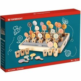 TOP BRIGHT Abc Flowers | Juego Educativo Alfabeto 26 Macetas Letras Mayúsculas y Minúsculas con Tarjetas para Aprender Ortografía