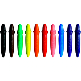 Giotto Lápices de Cera Super Bebé, Caja de 10 Colores Surtidos con Sacapuntas