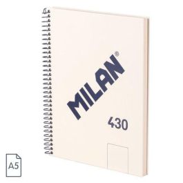 Milan Cuaderno A5 Espiral Tapa Dura, 80 Hojas 95 gr/m², Beige, Colección 430 Since 1918, 57151E80BG Precio: 9.5000004. SKU: B139MT94BY