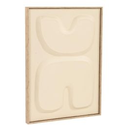 DKD Home Decor Cuadro Abstracto Lienzo PS Beige Marron 50 x 70 x 4.5 cm (2 Unidades)