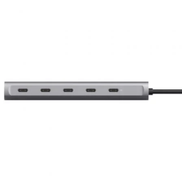 Trust Halyx Hub USB-C 4x USB-C Datos 1x USB-C PD Gris 5 Puertos
