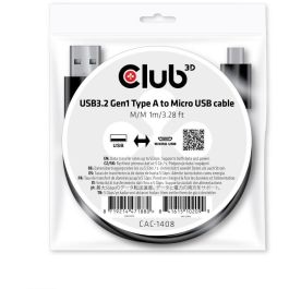 Club3D Cable USB 3.2 Tipo A a Micro USB M/M 1m