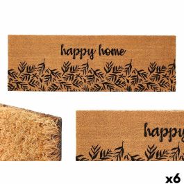 Felpudo GiftDecor Happy home Natural PVC Fibra de coco 120 x 1 x 40 cm (6 Unidades) Precio: 66.59000018. SKU: B1HRBHGK7E