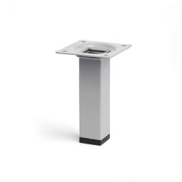 Rei Pata cuadrada de acero cromo mate líquido mod.400g 2,5x2,5x10cm para muebles bajos