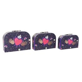 Caja Kids DKD Home Decor Lila Rojo 9.5 x 20 x 28 cm Set de 3 Precio: 8.84268. SKU: S3017598