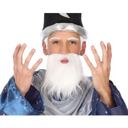 Barba Larga Blanca Con Bigote Para Mago O Anciano, Disfraz Fantasía, Navidad, Teatro, Carnaval Precio: 1.49999949. SKU: B1FCJ3XHGS