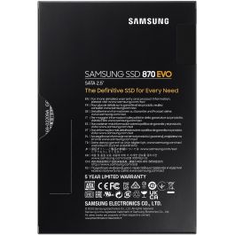 Samsung 870 EVO MZ-77E2T0B Disco Duro Interno SSD 2TB SATA III 2.5"