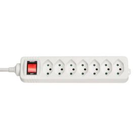 Lindy 7-Way Swiss 3-Pin Mains Power Extension with Switch, White Precio: 11.49999972. SKU: B1GGZJLNQS