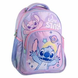 Mochila Escolar Stitch Lila 32 x 5,5 x 45 cm Mochila Escolar Stitch Lila 32 x 5,5 x 45 cm