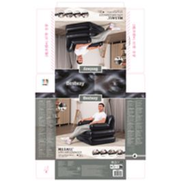 Bestway Sillon Hinchable 4 Posiciones Negro 191x38x25 cm Interior 75114