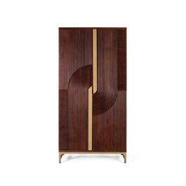 GINER Y COLOMER Mueble Bar Madera de Mango y Metal Cerezo 179 cm Alto Precio: 1599.9951. SKU: B185VNZRQD