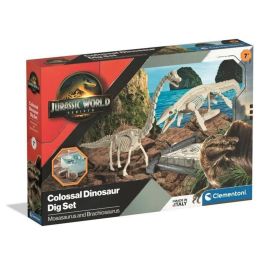Clementoni CLE8005125194346 - Jurassic World - Kit de excavación Mosasaurus y Brachiosaurus