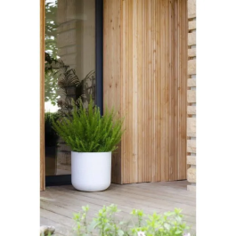 Eda Maceta Redonda Graphit'Up 40 cm - 32.5 L - Blanco Cal