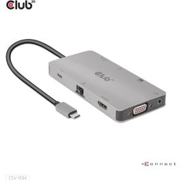 Club3D CAC-1589 USB-C 9in1-HUB HDMI/VGA/2xUSB/USB-C/RJ45/SD PD100W