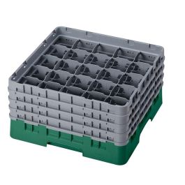 CAMBRO - 25S800-119 - Cesta de lavado 25 comp. 4 alturas - 8,7 cm Ø máx. - alt. máx. 21,7 cm - 50 x 50 x 26,7 cm - Verde sherwood Precio: 91.50000035. SKU: B1KNRWLKC7