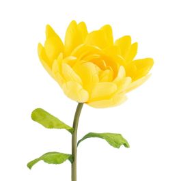 Flor Loto Amarillo Artificial Decoración 55 X 55 X 130 cm