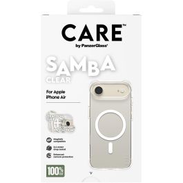 PanzerGlass CARE Fashionable Samba Transparente MagSafe para iPhone Air, Funda Rígida Anti-golpes y Rayaduras