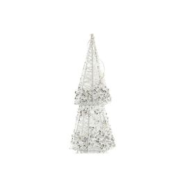 Decoración luminosa DKD Home Decor Navidad Champán Árbol Blanco (14 x 14 x 50 cm) (2 Unidades)
