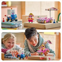 LEGO 72038 Super Mario Kart Wario y Rey Boo - Juego de Vehículos de Juguete con Función de Lanzamiento de Caparazones