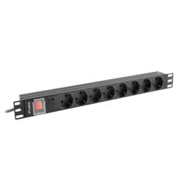Lanberg Regleta PDU PDU-08F-0200-BK Rack 19" 1U 8 Salidas Tipo F 16A Conmutada Monofásica Negra Precio: 23.89000042. SKU: S5613647
