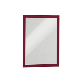 Durable Marco porta anuncios magnético autoadhesivo DIN A4, legible por ambas caras, rojo, pack 2 unidades