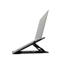 Q-connect Soporte para Portátil Ajustable hasta 17" en 7 Ángulos, Color Negro, 260x280x60 mm