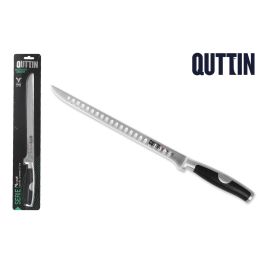 Quttin Cuchillo Jamonero Moare con Hoja de 27 cm y Alvéolos Antiaherentes para Cortar Jamón (6 Unidades)