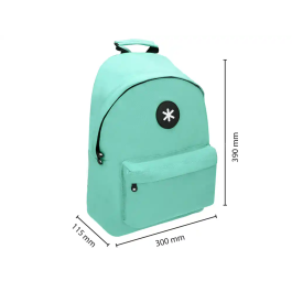 Antartik Mochila Verde Menta con Asas Acolchadas, Bolsillo para Portátil y Bolsillo Antirrobo, 310x160x410 mm