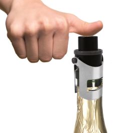 Cook Concept Tapón Cava Air-Pump Acero Inoxidable y Silicona Cierre Presión Conserva Burbujas Hasta 10 Días