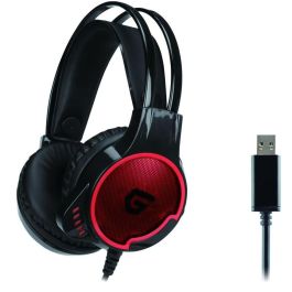Conceptronic ATHAN U1 Auriculares Gaming USB 7.1 para PC/PS4 con Micrófono Integrado, Cable 2m Negro
