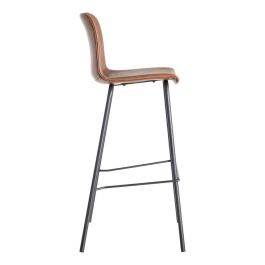 Taburete Marrón Metal / Simil Piel 47 X 47 X 103 cm