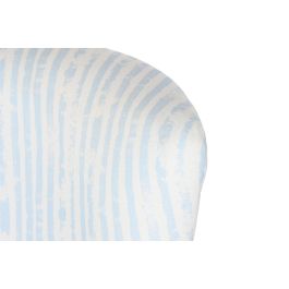 DKD Home Decor Sillón Mediterráneo Sea Breeze Azul Blanco Rayas Poliéster Madera Desmontable Altura Asiento 47cm 73x67x85 cm
