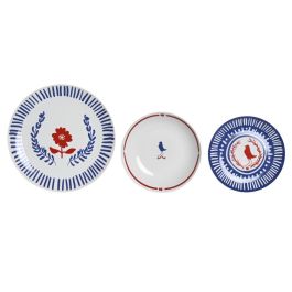 Vajilla Mediterraneo DKD Home Decor Azul Rojo 27 x 3 x 27 cm Set de 18 Precio: 84.59000011. SKU: S3044673