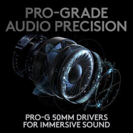 Logitech Auriculares Gaming PRO X Inalámbricos LIGHTSPEED con Micrófono Blue VO!CE, Sonido Envolvente 7.1 y Drivers PRO-G 50mm