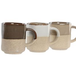 Taza Urban DKD Home Decor Beige Verde Oscuro 5.5 x 6.7 x 8 cm (12 Unidades) Taza Urban DKD Home Decor Beige Verde Oscuro 5.5 x 6.7 x 8 cm (12 Unidades)