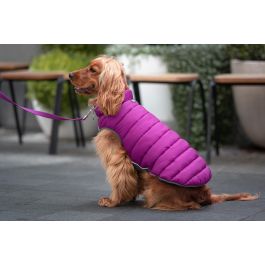 Red Dingo Abrigo Reversible Rd Puffer Jacket Morado-Rosa 50 cm, Chaleco Ligero Resistente al Viento con Neopreno en el Pecho