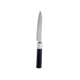 Kinvara Cuchillo Pequeño Acero Inoxidable SS420 para Cocina Hoja 13 cm, Color Plata y Negro (36 Unidades)