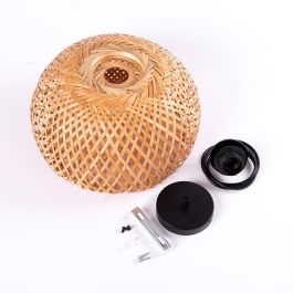 Lámpara Colgante Antony de Ratán Natural SKD-P-2046 | Diseño Elegante Sostenible para Comedor, Dormitorio, Cocina y Oficina