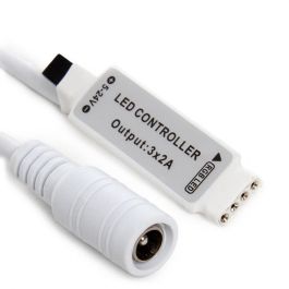 Controlador Mini Mando a Distancia IR 24 Teclas para Tira LED RGB 12VDC 72W - Control de Color, Brillo y Velocidad con PWM sin Parpadeo