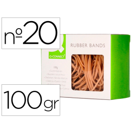 Q-connect Gomillas elásticas 100 gr, número 20, 200 x 2 mm Precio: 1.88999943. SKU: B13B6CL6GE